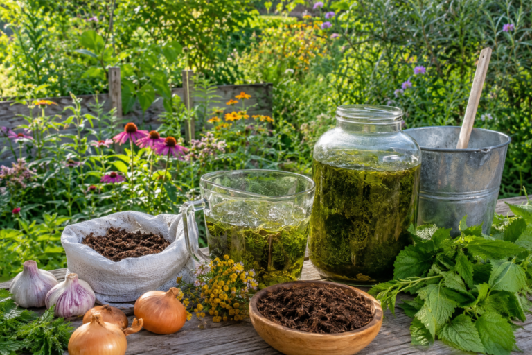 Frische Kräuter im sonnigen Garten
