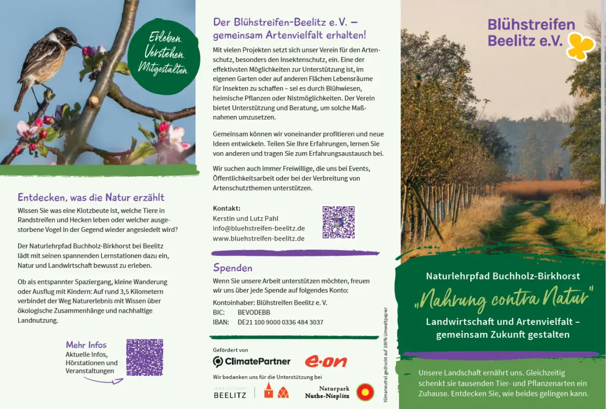 Vorderseite neuer Flyer Naturlehrpfad